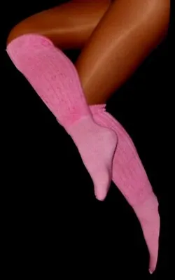 Slouch Knee Socks Pink Warm Long Hooters Uniform Workout Soccer Running Lingerie • $9.89