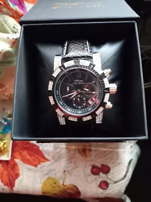 $59.99 • Buy Daniel Steiger Men's  Rialto Chronograp L316 Steel Watch With Simulated Diamonds