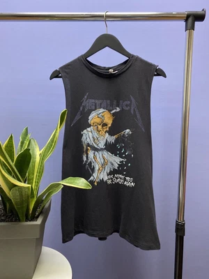 £48.95 • Buy Metallica Their Money Tips Her Scales Tank Top Size S Black Small Sleeveless Tee
