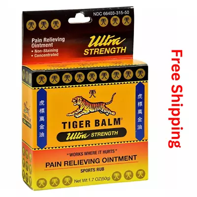 Tiger Balm Ultra Strength Pain Relieving Ointment BIG 50gm Tin-  03/2026 • $17.69