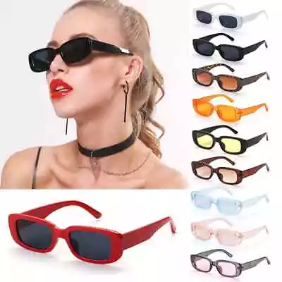 $9.99 • Buy AU Retro Vintage Fashion Rectangle Square Sunglasses Shades Women Ladies UV400