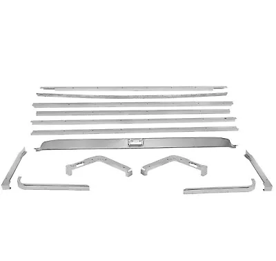 1969~1970 Mustang Fold Down Seat Molding 13 PCS Set W/ Recessed Latch Strike • $259.99