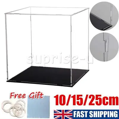 Large Acrylic Display Case Dustproof Box Perspex Clear Collectibles Models • £8.28