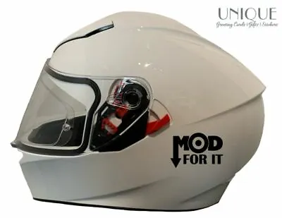£3.99 • Buy Mod For It  - Motorcycle Helmet Sticker - Sticker/Decal For Crash Helmet - BLACK
