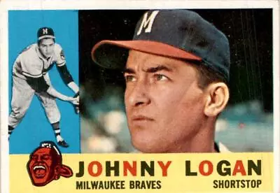 1960 Topps #205 Johnny Logan Milwaukee Braves Original Vintage • $5.29