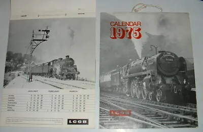 VINTAGE 1975 LCGB STEAM RAILWAY CALENDAR  Midford Dover Sittingbourne Etc • £1.95