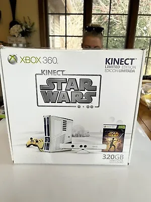 Xbox 360 Kinect   Star Wars R2D2 Console Box C3PO Controller 320GB Bundle LE • $275