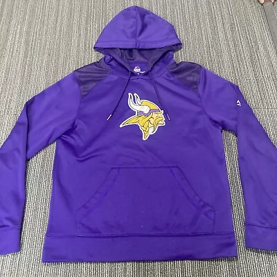 Minnesota Vikings Hoodie Sweatshirt Men’s Small Purple Majestic Thermabase NFL • $17.99