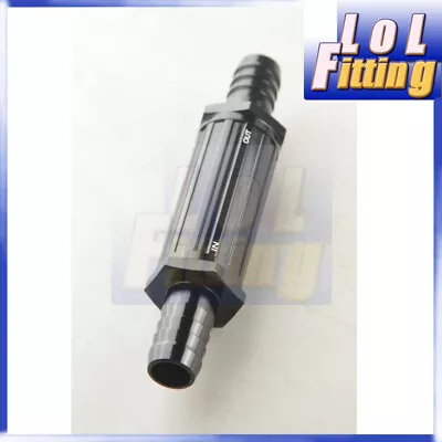 US SHIP 15mm Magnetic Fuel Filter Fitting Adapter 30 Micron Black Anodised • $11.10