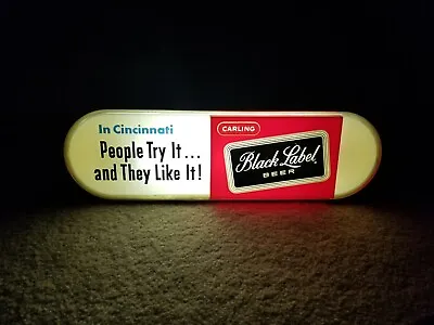 Vintage Cincinnati Carling Black Label Lighted Beer Bar Tavern Sign • $139.99