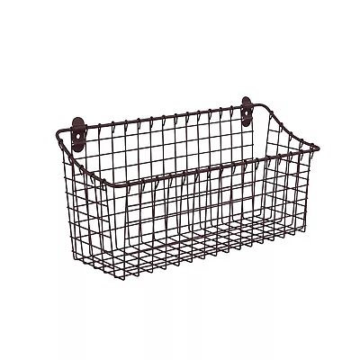 Spectrum Diversified Steel Wire Vintage Cabinet And Wall Mount Storage Basket • $19.99