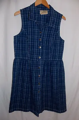 Tickets Button Front Sleeveless Dress Ladies Large?  Vintage • $13.45
