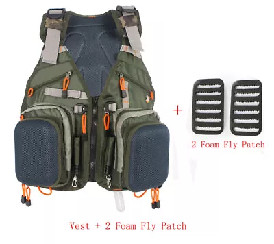 Multi-pocket Fly Fishing Vest Backpack Chest Bag Adjustable Size Fishing Vests • $39.59