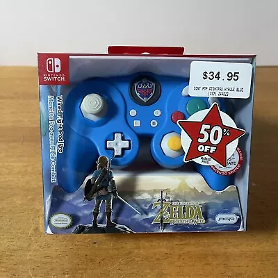 NEW ✅ Official Nintendo Switch WIRED Fight Pad Pro [ Link Blue Edition ] Zelda • $100