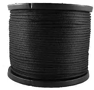 1/4 Inch Black Dacron Polyester Rope - 500 Foot Spool | 500 Foot Spool • $102.05