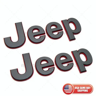 2018 - 2022 Jeep Wrangler JL Left & Right Fender Decal Red & Grey MOPAR • $49.99