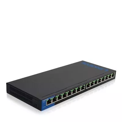 Linksys LGS116P 16 Port Gigabit Unmanaged Network POE Switch With 8 POE  Ports @ • £82.87