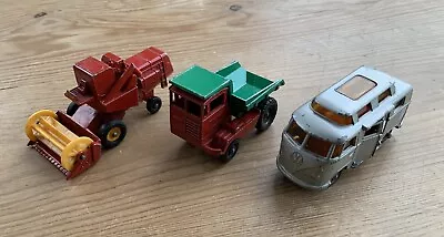 Lesney Matchbox Vehicles VW Campervan Tipper Truck And Combine Harvester • £4.50