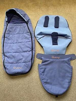 💙quinny Buzz Footmuff Cosytoes Carrycot Apron New Seat Cover Lavender Blue💜 • £69