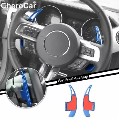 Steering Wheel Shift Paddle Extended Shifter Trim Cover For 15-21 Ford Mustang • $24.04