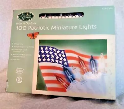 Vintage 100 Ct. Mini Lights Red White Blue- 4th Of July Decoration Patriotic • $19.95