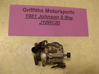 1981 JOHNSON Outboard Motor 9.9hp J10RCID Oem Carb Carburetor • $98