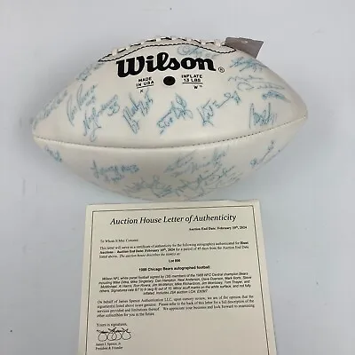 1988 Chicago Bears Team Signed Wilson NFL Football JSA COA • $249