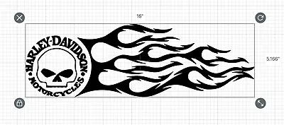 Harley-Davidson Flame STENCIL (VINYL) For Airbrushing Sign Logo 16x5.2 Inch • $20