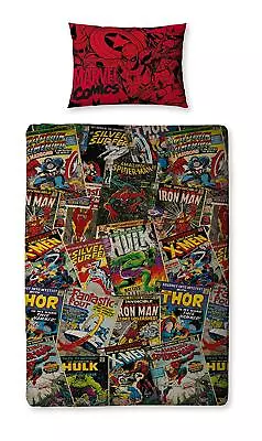 Disney Marvel Comics Duvet Cover Reversible Bedding Set • £14.99