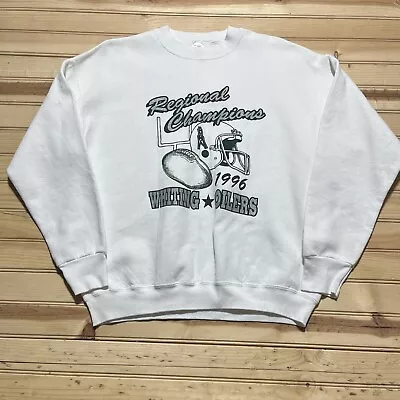 Vintage 1996 Whiting Oilers Champions Football Crewneck Sweatshirt Size Large • $29.99