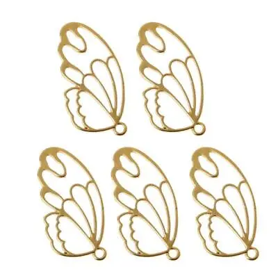£3.96 • Buy 5Pcs Wings Feather Resin Frames Open Bezels Setting Blank Pendant Jewelry Making