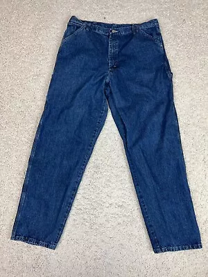 WRANGLER Jeans Mens 38x34 Blue 94LSWDV Denim Medium Carpenter Pants • $19.99