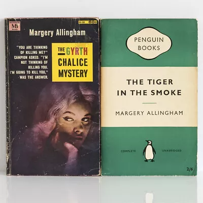 MARGERY ALLINGHAM Gyrth Chalice Mystery + Tiger In The Smoke (Albert Campion) • £10