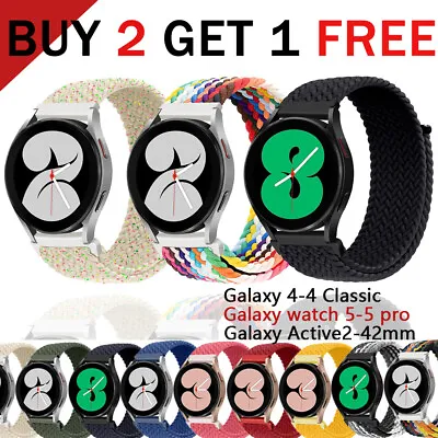 Braided Solo Loop Strap For Samsung Galaxy Watch 6/5/pro/4/Classic/46mm/active 2 • $15.38