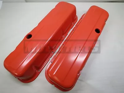 Big Block Chevy 65-95 Tall Valve Cover 396 427 454 502 BBC Orange Steel Baffled • $60.46