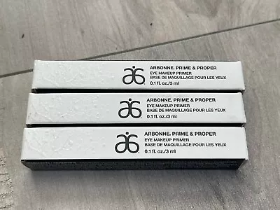 LOT OF 3 - ARBONNE Prime & Proper / EYE MAKEUP PRIMER 0.1 Fl.oz/3 Ml • $44.99
