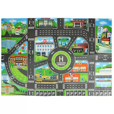 Kids Car Road Rugs City Map Play Mat English Version Bedroom Rug • £9.23