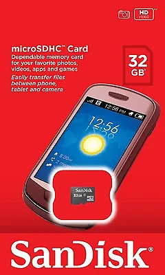 SanDisk 32GB Micro Sd Card SDHC MicroSD Memory For Samsung LG Android • $7.99