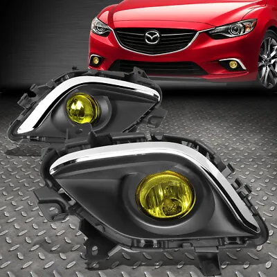 For 14-16 Mazda 6 Amber Lens Bumper Fog Light Replacement Lamps W/bezel+switch • $49.88