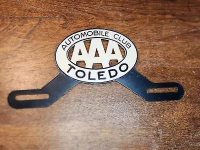 Vintage TOLEDO Ohio AAA Automobile Club Car License Plate Topper • $29.99