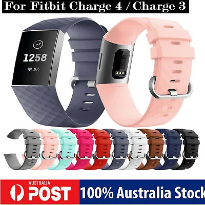 Fitbit Charge 3/ 4 Watch Band Strap Replacement Wristband Soft Silicone Buckle • $8.69
