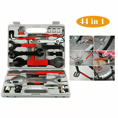 44PCS Complete Bike Bicycle Repair Tools Tool Kit Set Home Mechanic Cycling New • $35.90