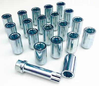 Wheel Tuner Slim Nuts Bolts Lug. M12 X 1.5 - M12x1.5 Taper + Hex Key X 20 • $29.57