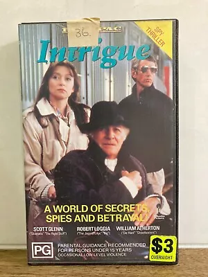 INTRIGUE Movie BETA BETAMAX BETACORD Big Box Former Rental SPY THRILLER • $34.95