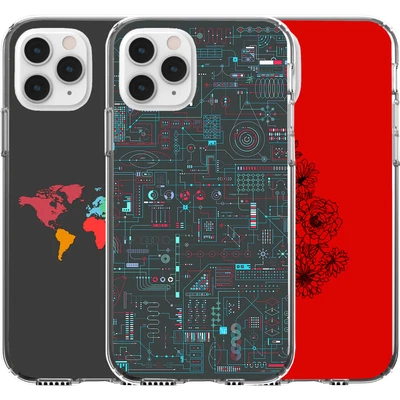 £10.78 • Buy Silicone Cover Case Motherboard 2D Map Flowers Red World Map Continents Art