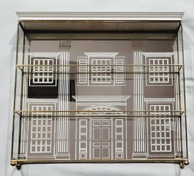 Franklin Mint GONE WITH THE WIND Miniatures Tara Glass Display Case Shelf Brass • $90