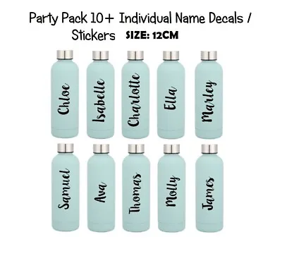 $4 • Buy 10+ Names Water Bottle 12CM NAME LABELS Personalised STICKERS, Kids School Party