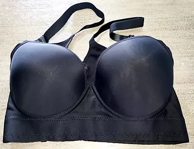 Women NEW BLACK UNDERWIRE BRA Size 42D 42 D 8 Hook/eye Closure Back Padded NICE! • $7.96