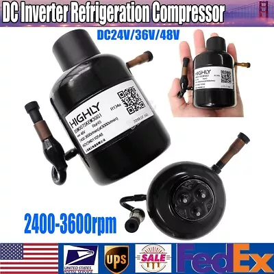 24V48V DC R134a Refrigeration Air Compressor Fridge Freezer For Micro Compressor • $49.99