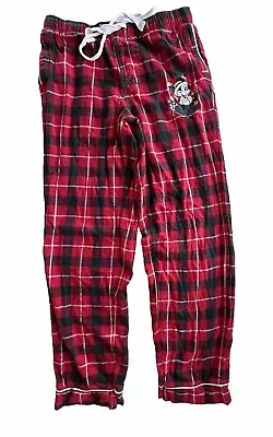 Disney Santa MIckey Christmas Holiday Red /Black Plaid Lodge Pajama Pants XS • $16.38